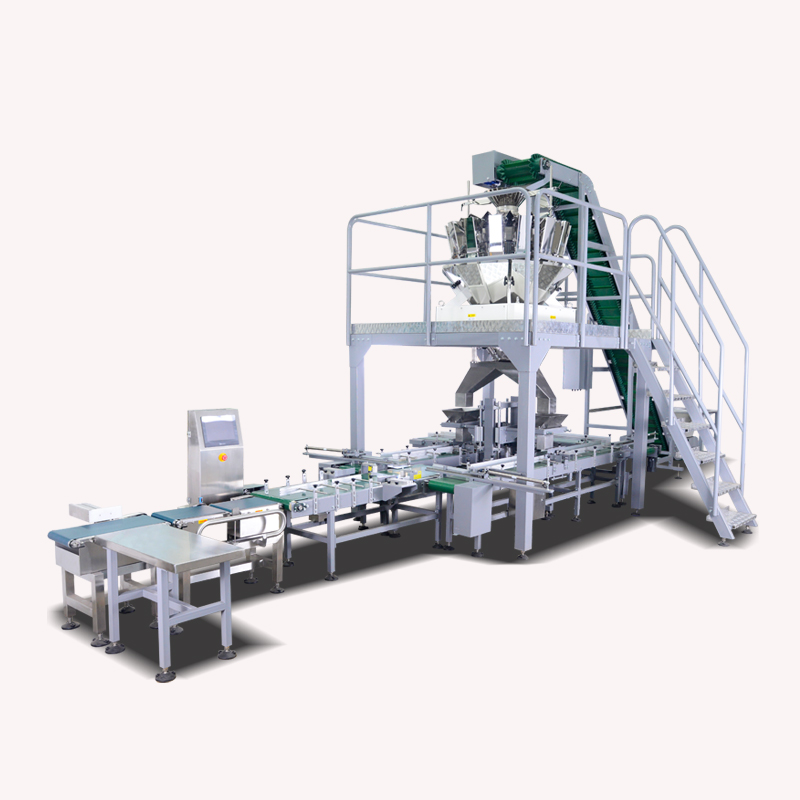  Automatic box packing machine for fastener with 14 heads weigher 